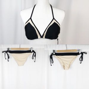 Black & Nude Bikini Set